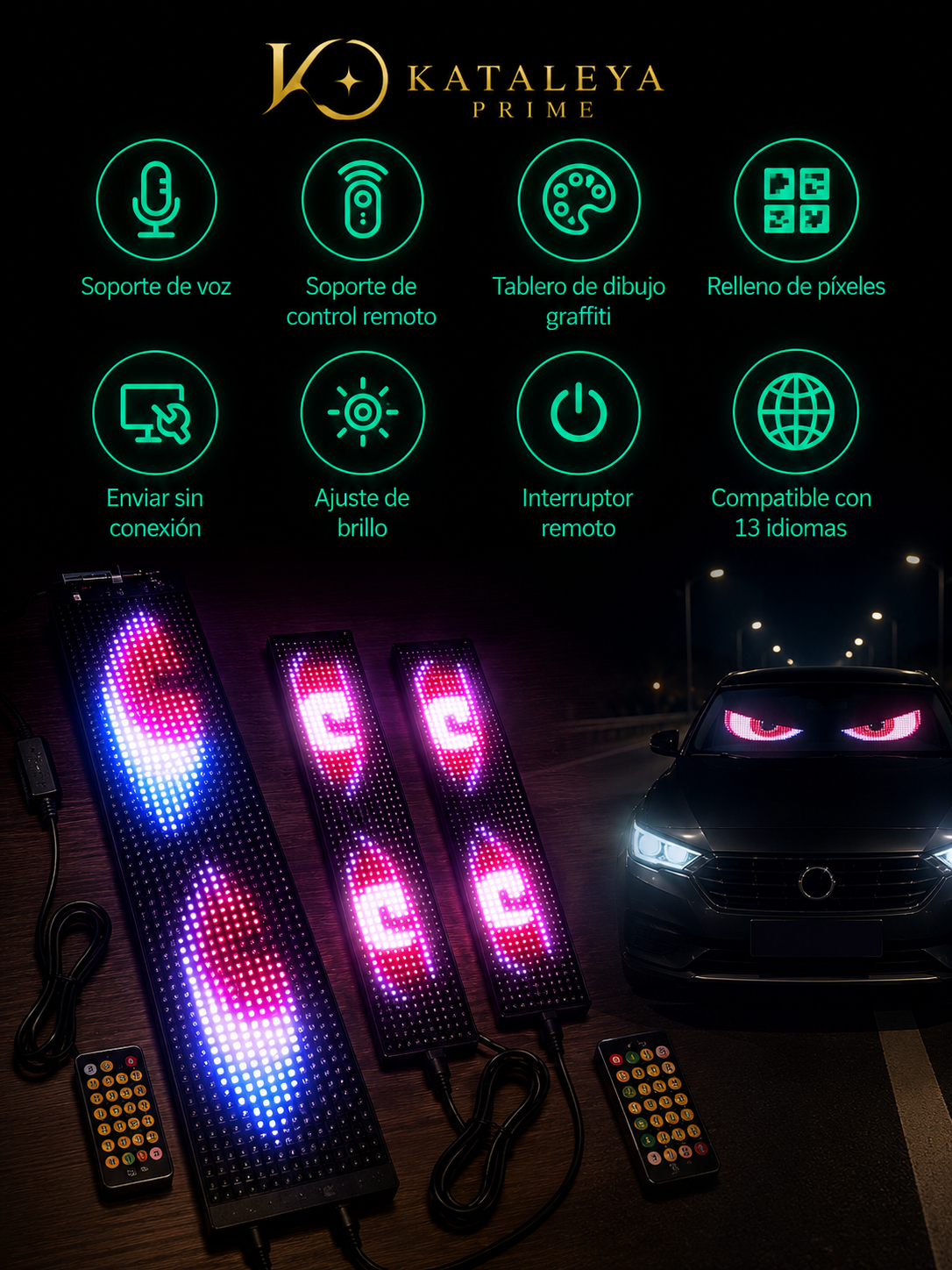 OJOS LED DE PARABRISAS PARA AUTOS