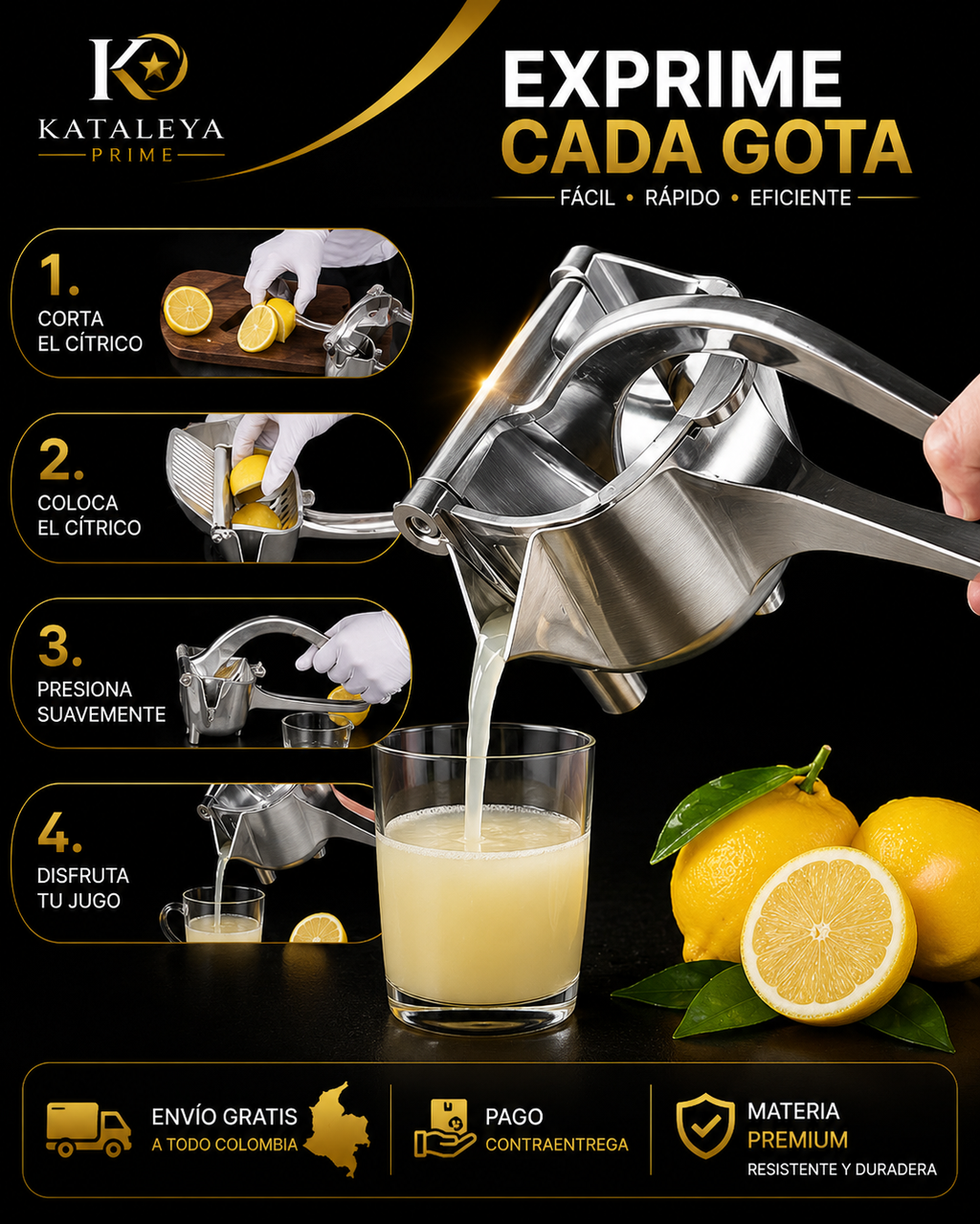 Exprimidor de Frutas Manual Premium
