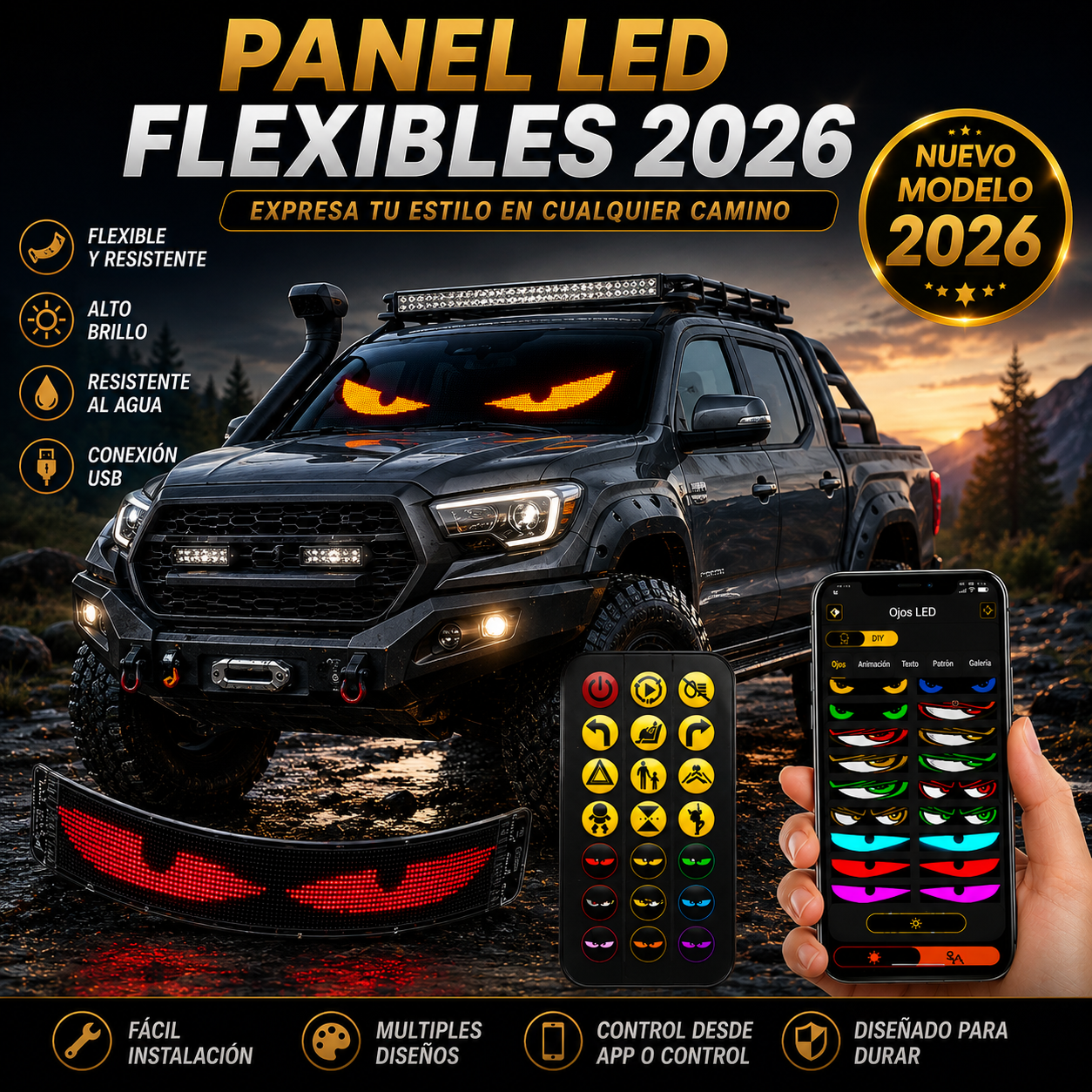 OJOS LED DE PARABRISAS PARA AUTOS