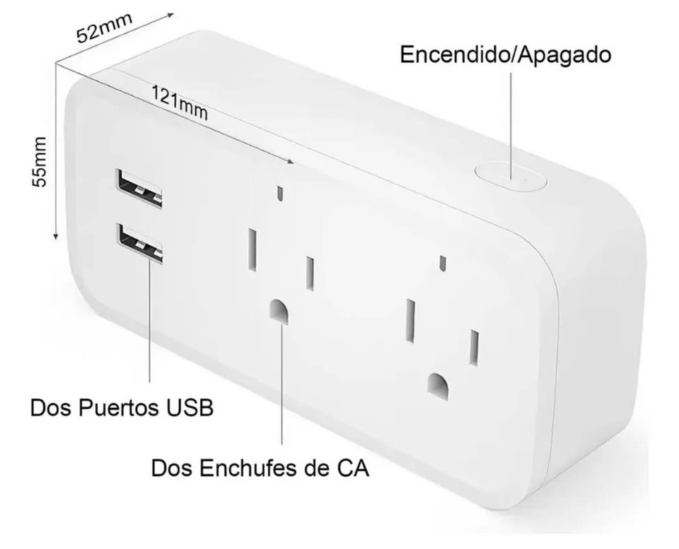 Enchufe Inteligente Doble - WiFi