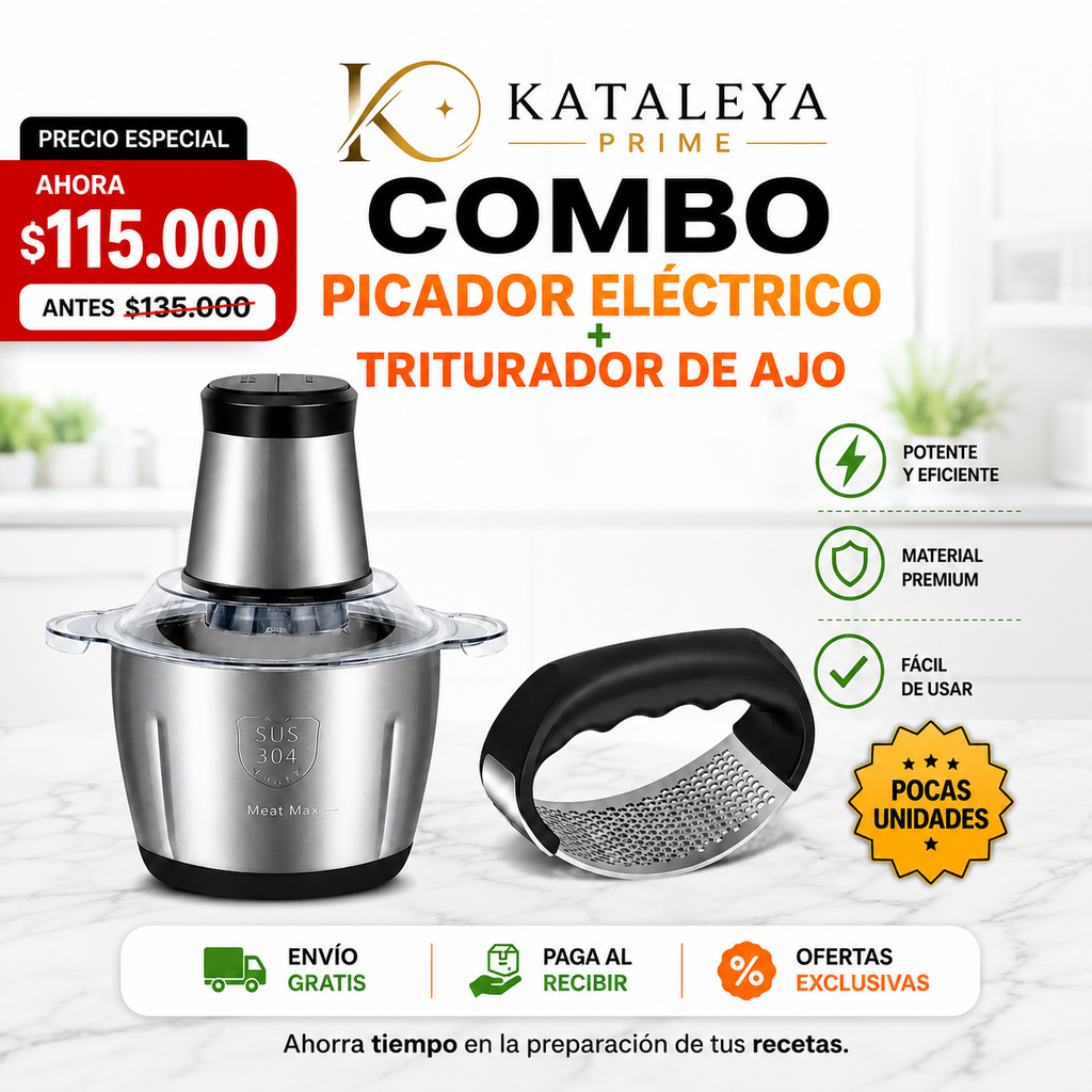 Combo Molino Picador + Triturador de Ajo