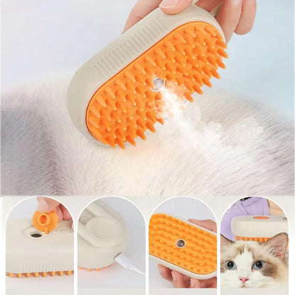 Cepillo de Vapor para Mascotas 3 en 1 — Adiós pelos, hola tranquilidad